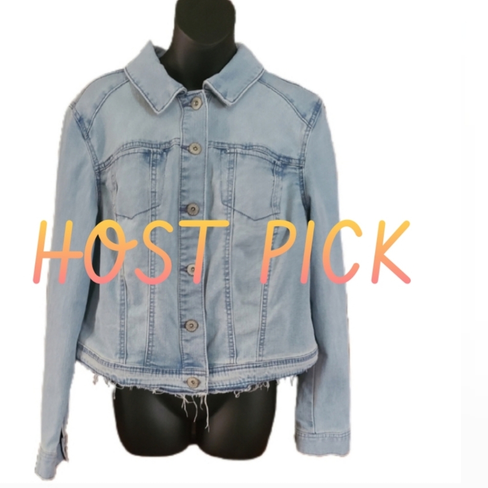 STYLE & CO. FRAYED HEM JEAN JACKET